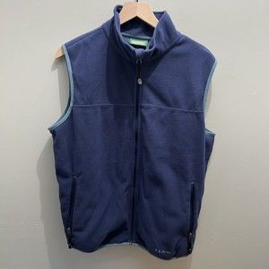 LL Bean Fleece Vest Blue Men’s Medium Weather Channel Outdoors Hiking